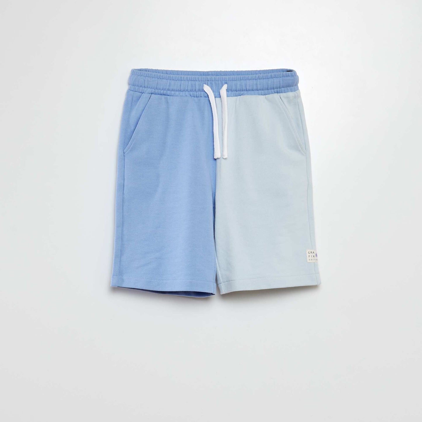 Lightweight printed sweatshirt fabric shorts - Graphik Edition BLUE