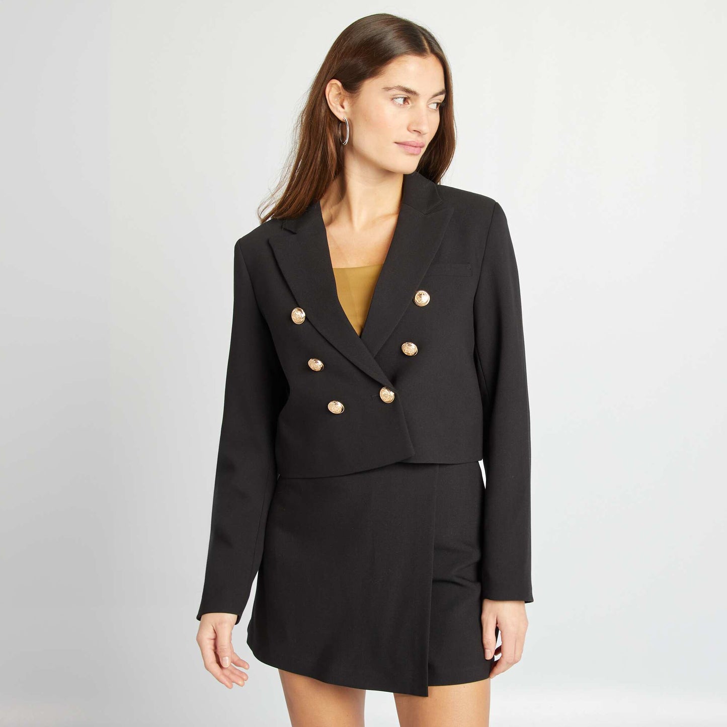 High-waisted skort BLACK