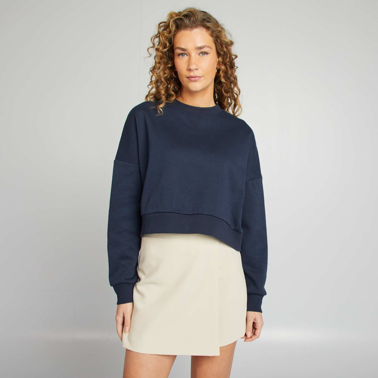 High-waisted skort GREY