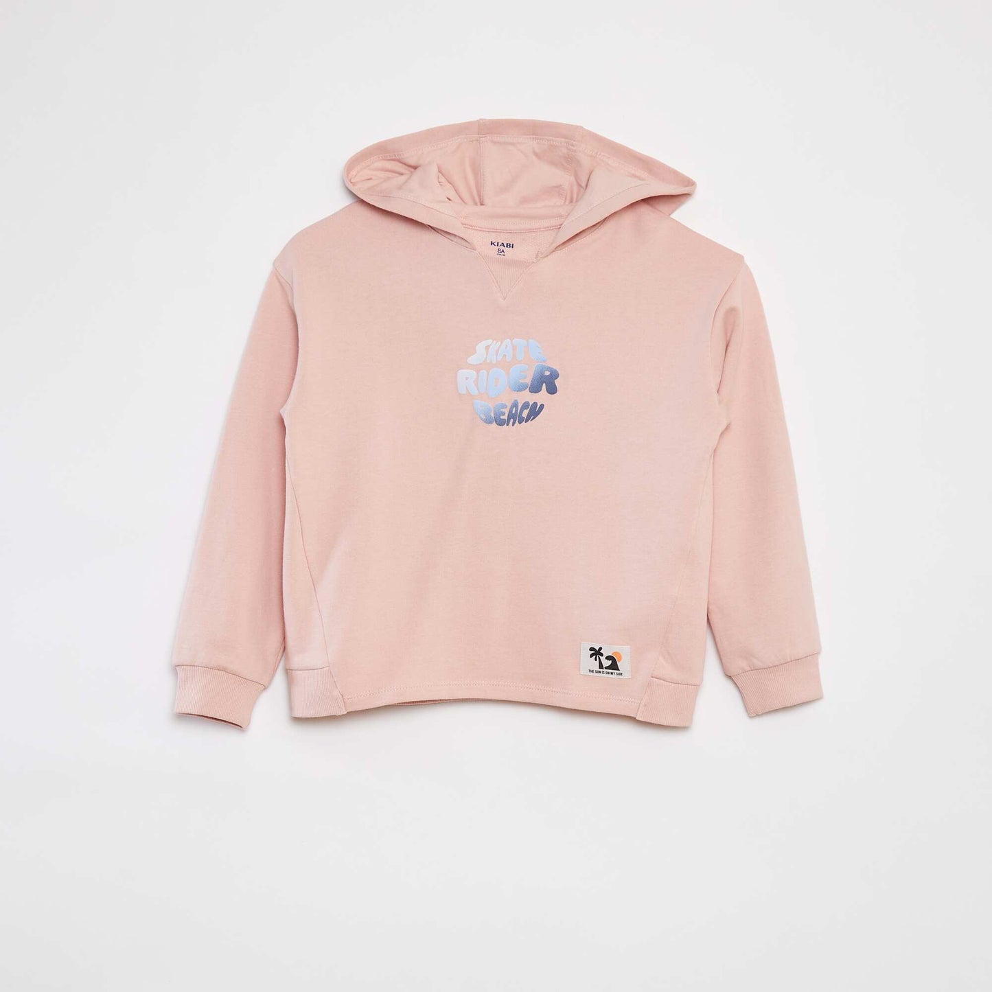 Loose-fit French terry hoodie PINK
