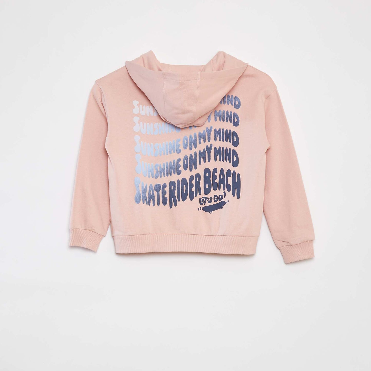 Loose-fit French terry hoodie PINK