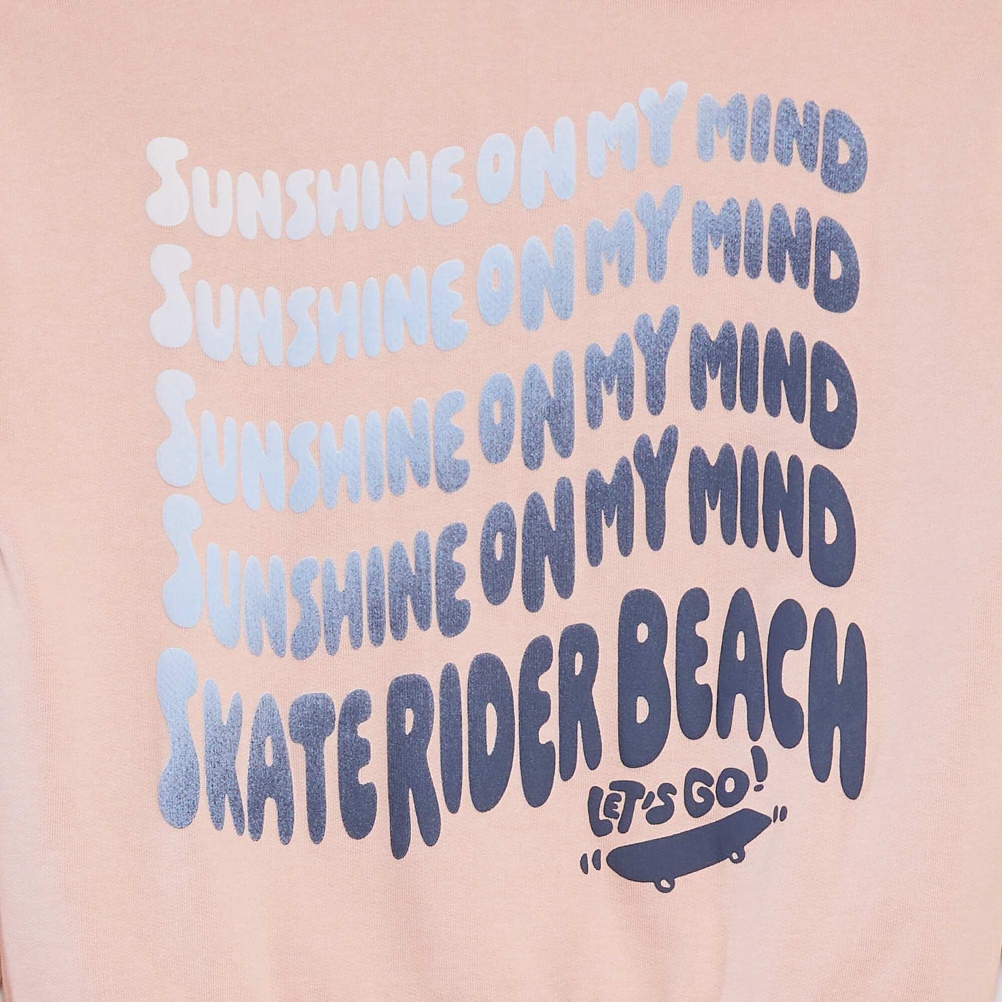 Loose-fit French terry hoodie PINK