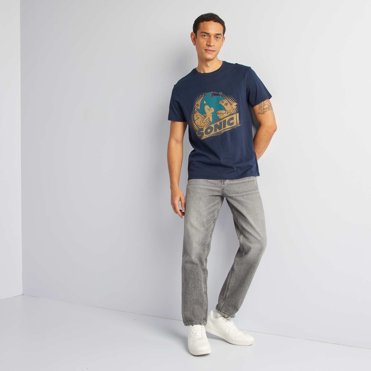 Short-sleeved 'SEGA' 'Sonic' T-shirt BLUE