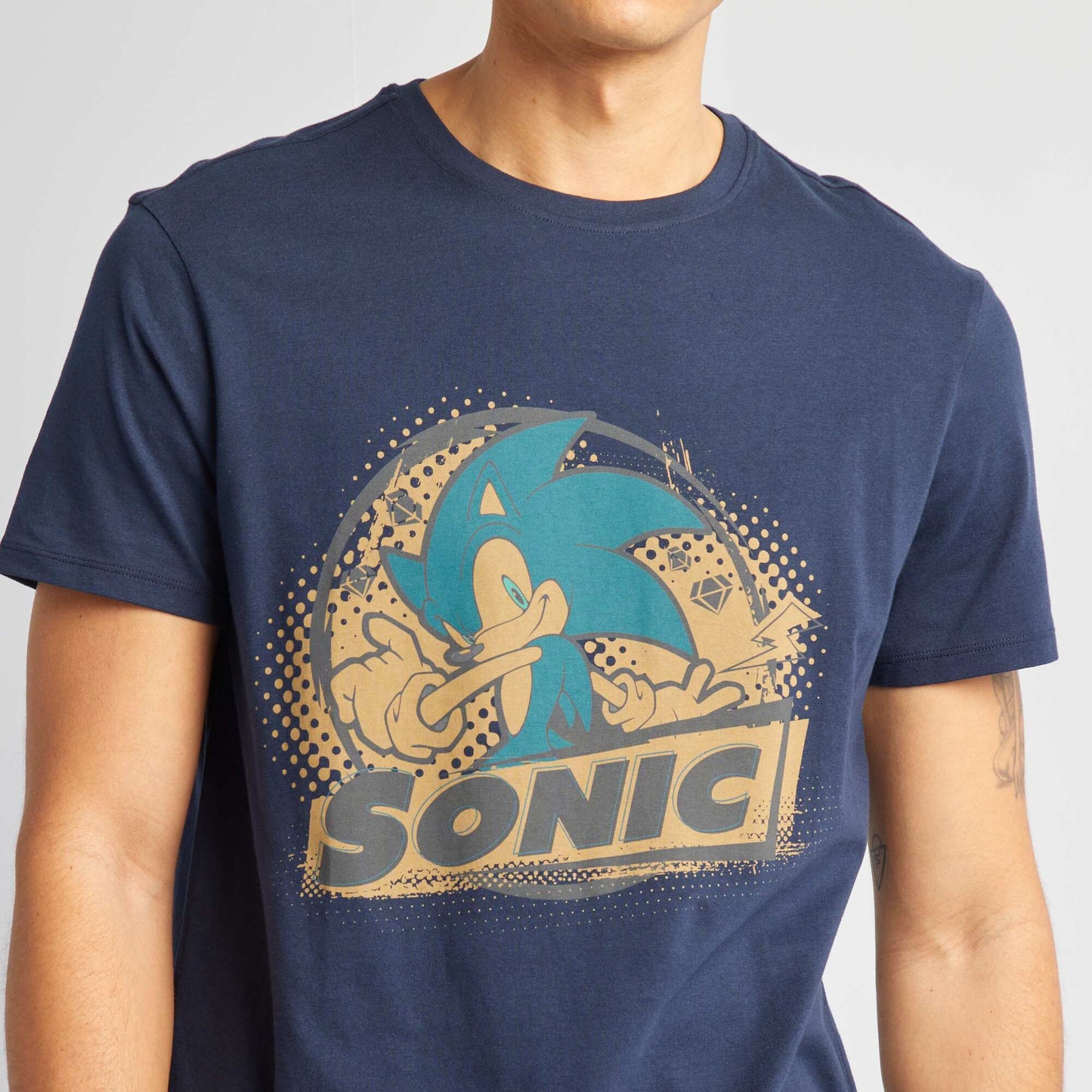 Short-sleeved 'SEGA' 'Sonic' T-shirt BLUE
