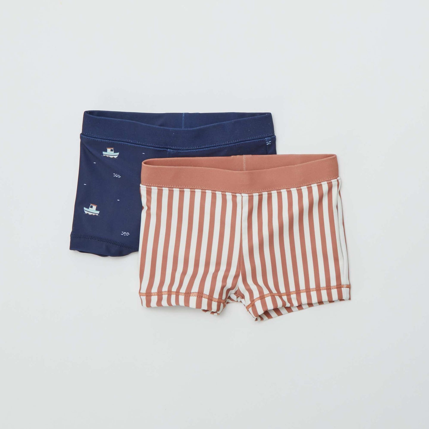 Pack of 2 printed swim shorts BROWN