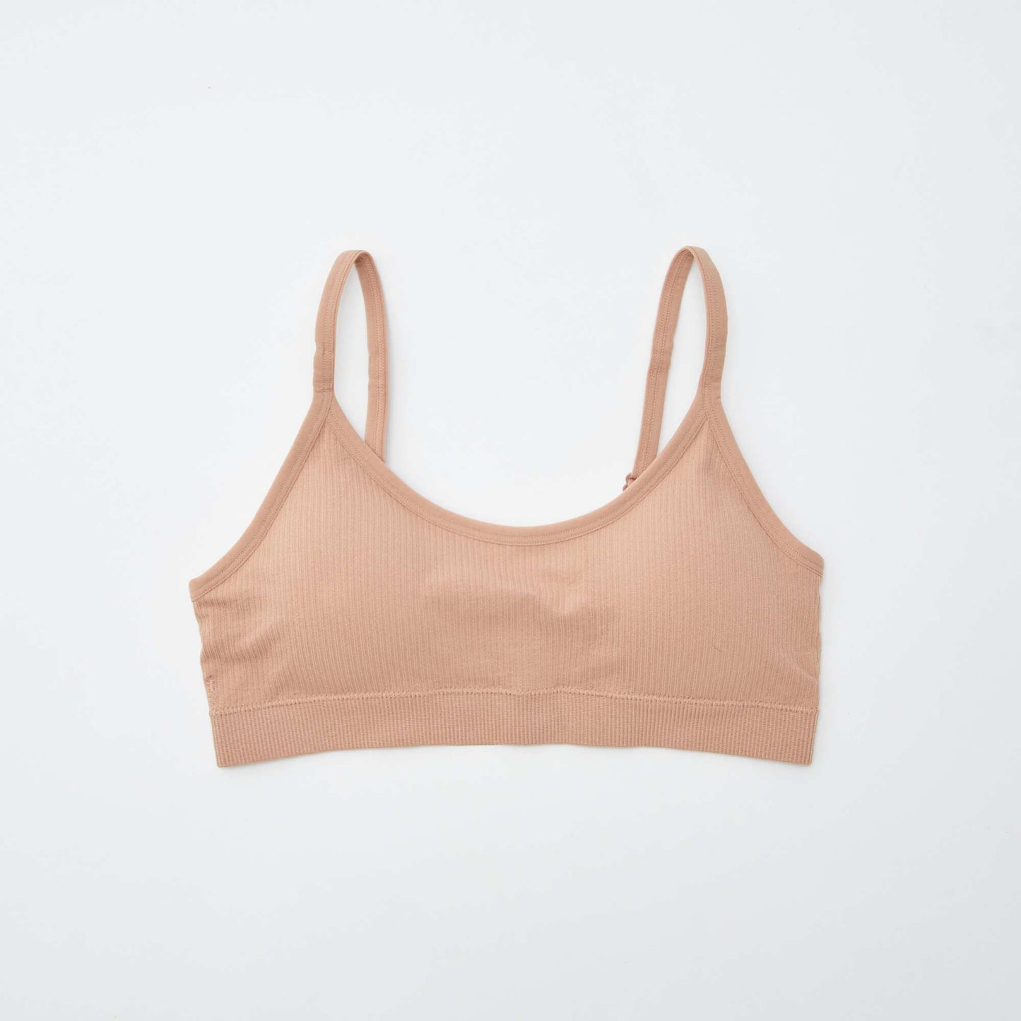 2 ცალიანი შეფუთვა ვერტიკალურ ღარიანი bralettes PINK