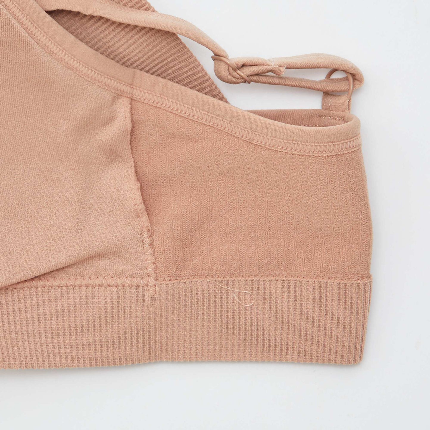 2 ცალიანი შეფუთვა ვერტიკალურ ღარიანი bralettes PINK