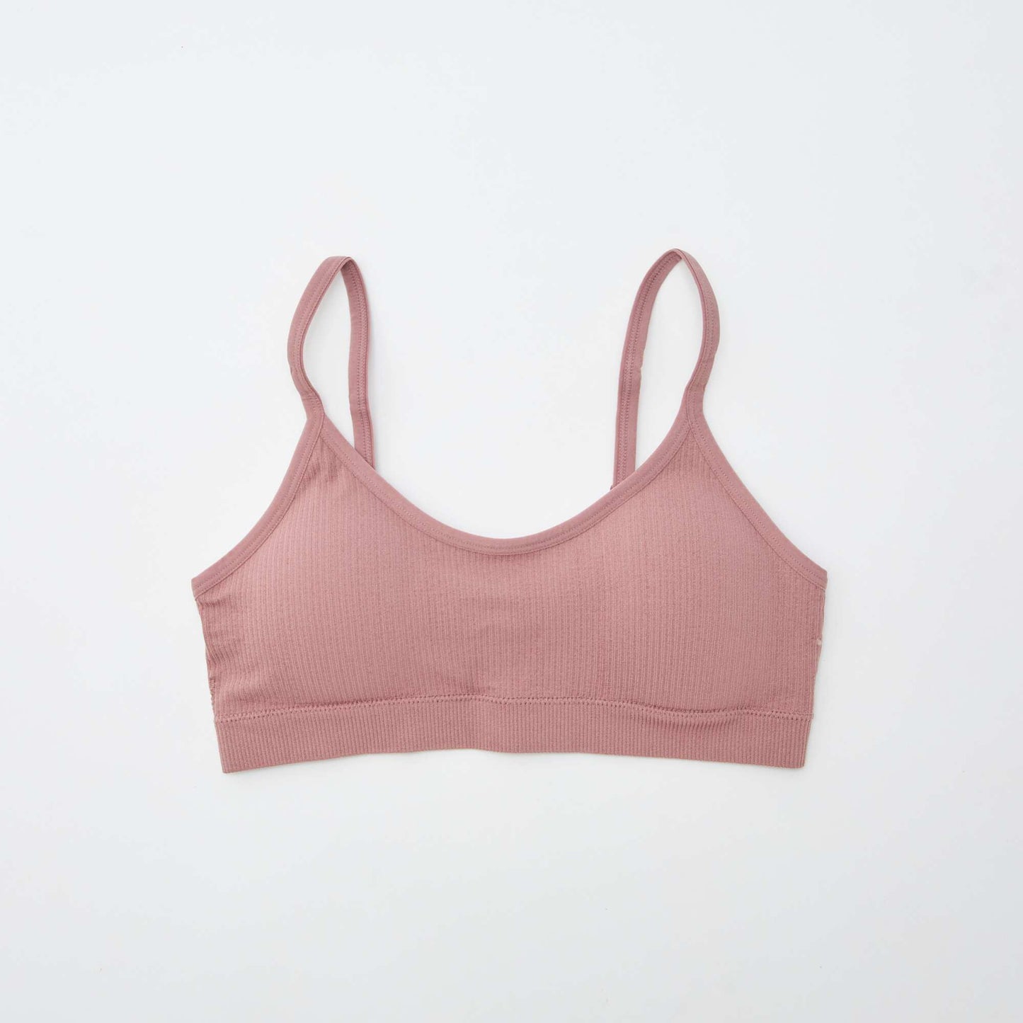 2 ცალიანი შეფუთვა ვერტიკალურ ღარიანი bralettes PINK