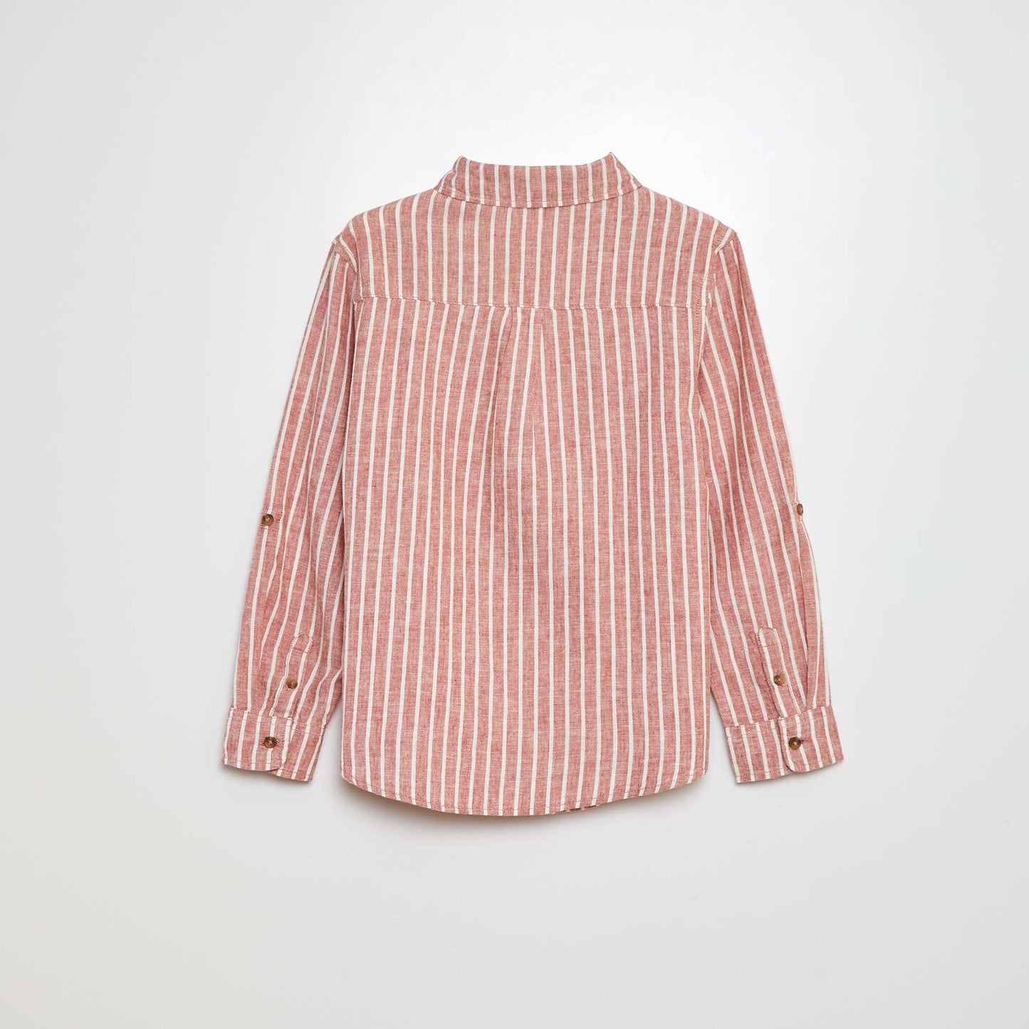 Linen-blend shirt RED