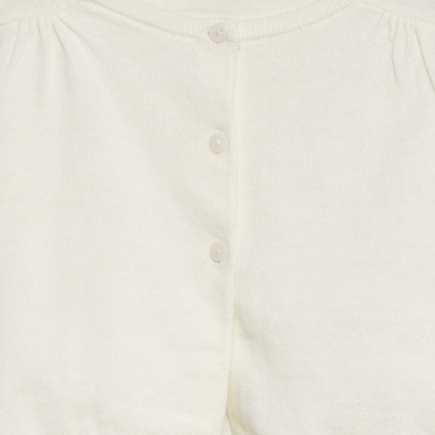 Cropped ribbed bolero WHITE