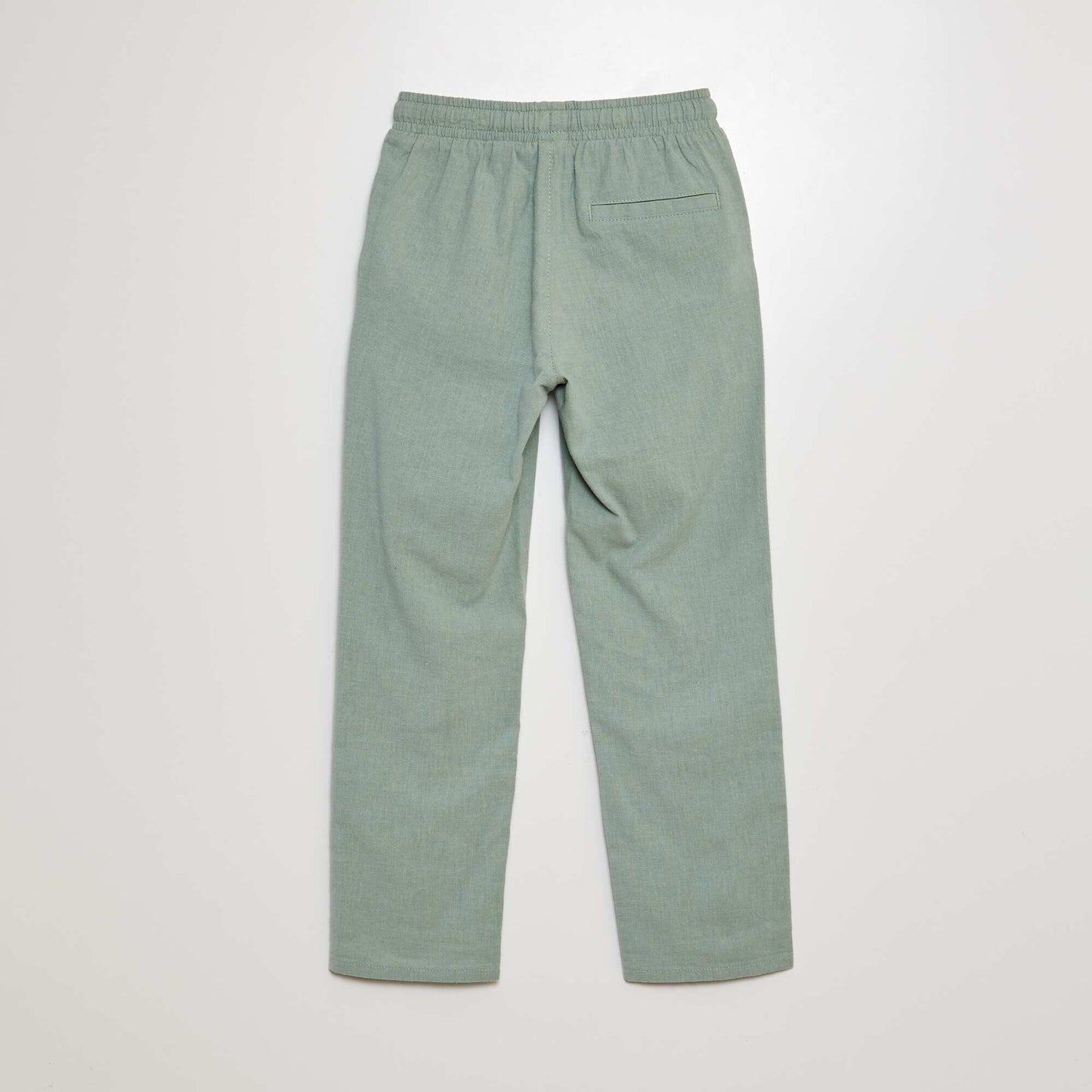 Regular linen trousers GREEN