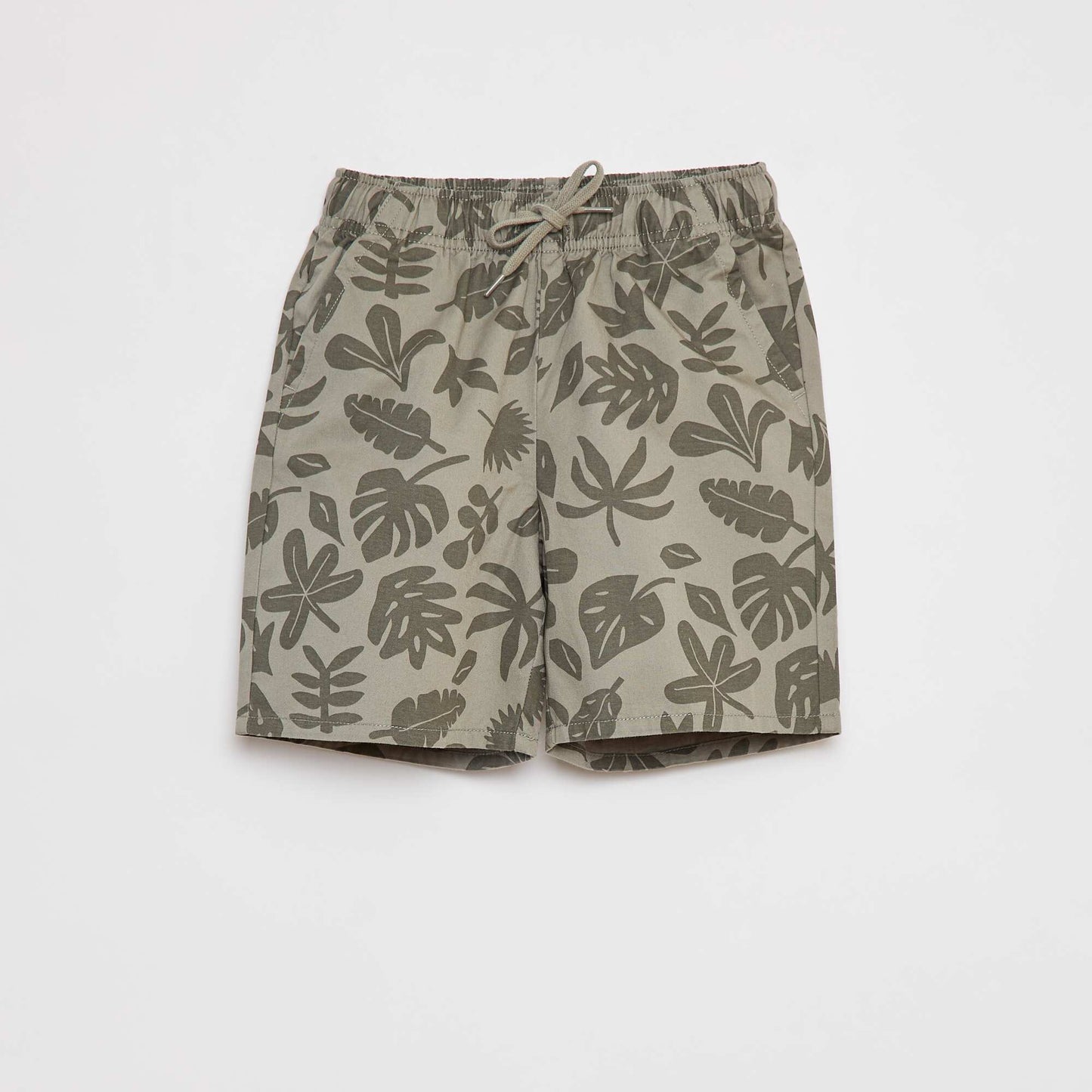 Bermuda shorts with elasticated waist KHAKI