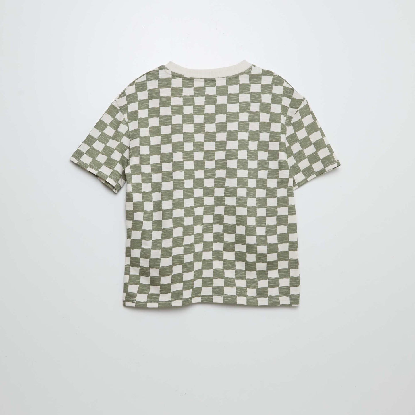 Short-sleeved T-shirt with prints and breast pocket KHAKI