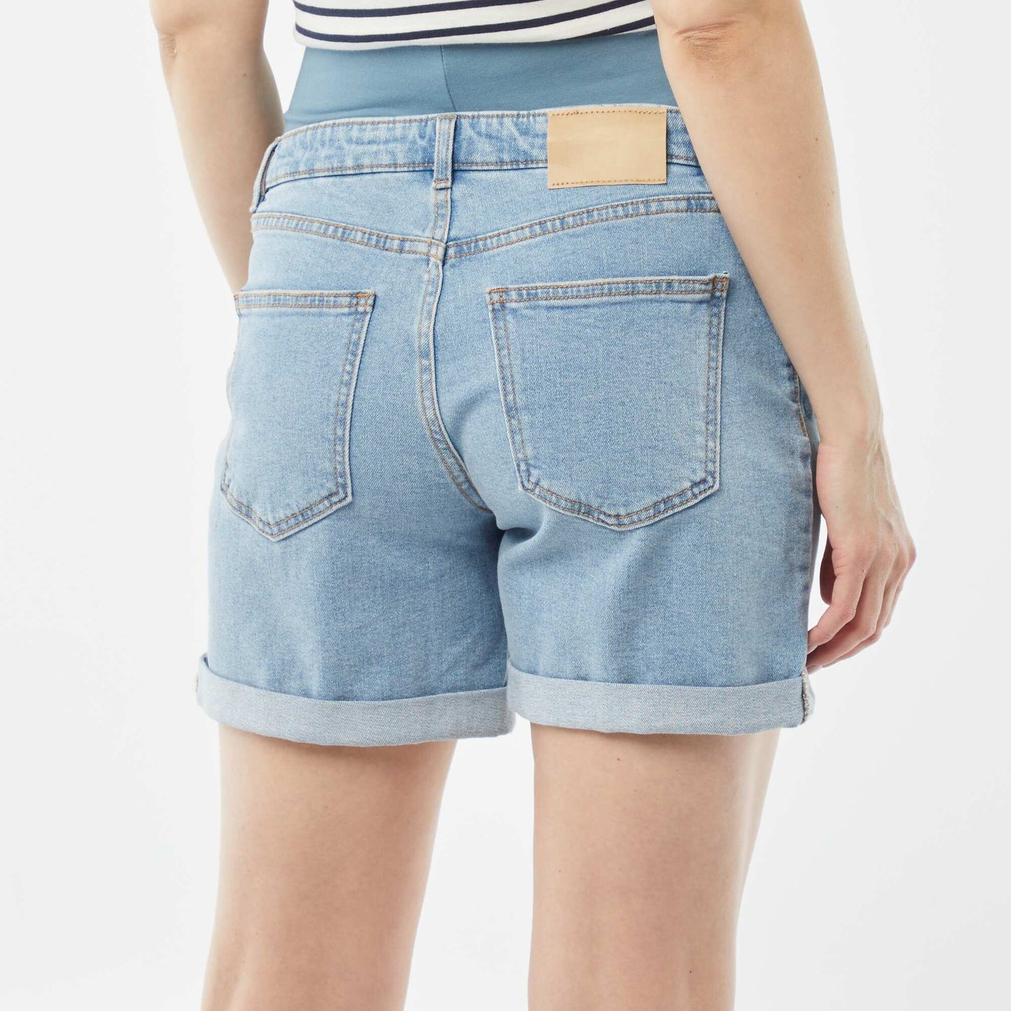 Denim maternity shorts BLUE
