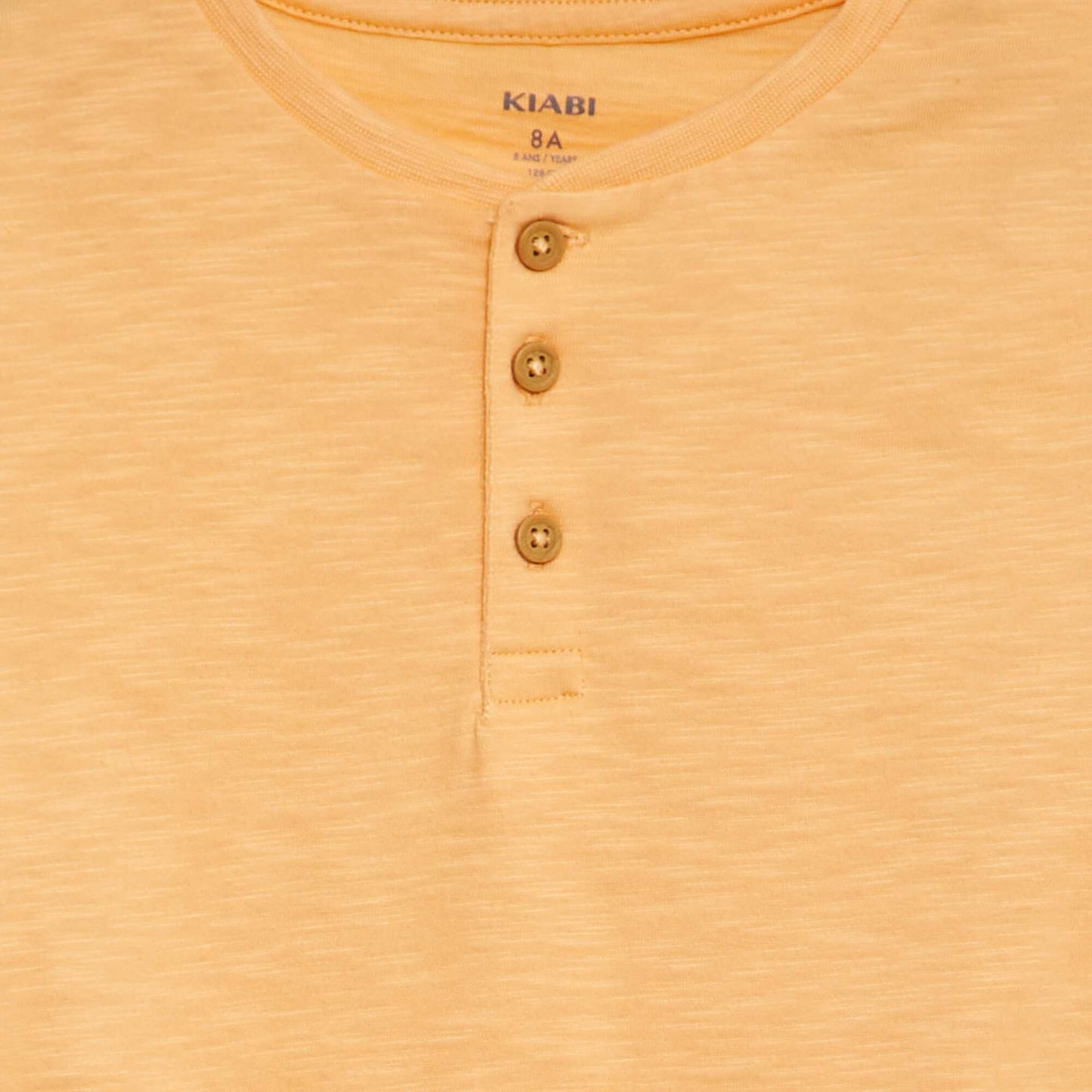 Short-sleeved T-shirt with grandad collar ORANGE