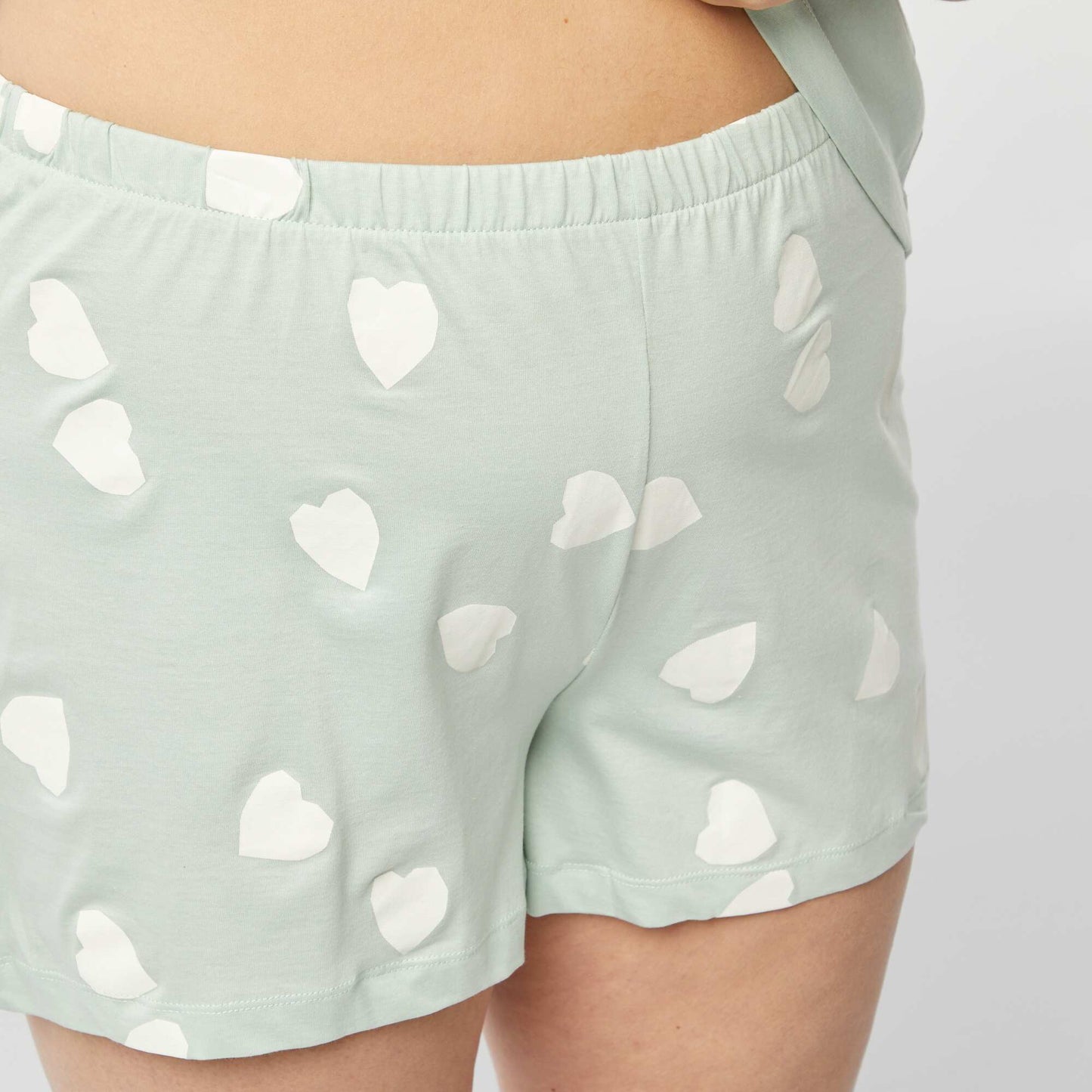 Short T-shirt + shorts pyjama set - 2-piece set GREEN