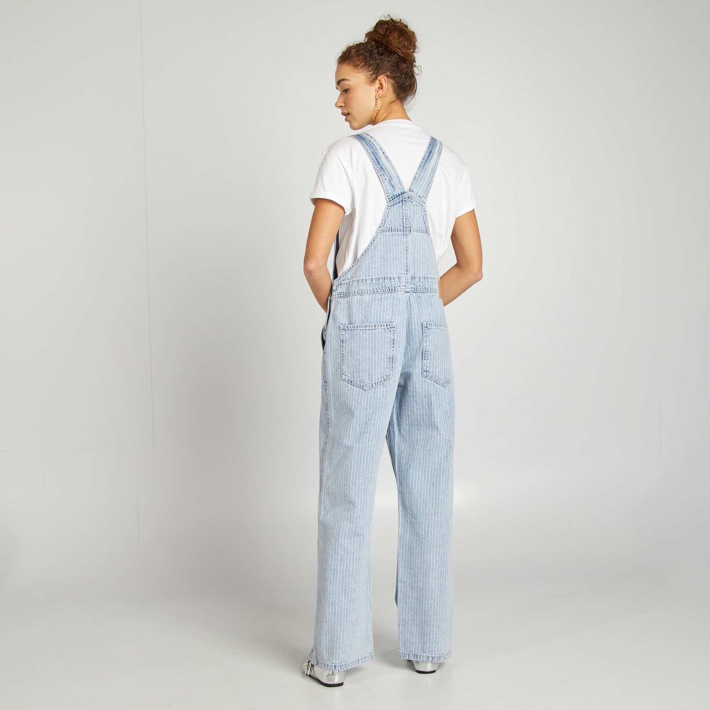 Denim dungarees with adjustable braces BLUE