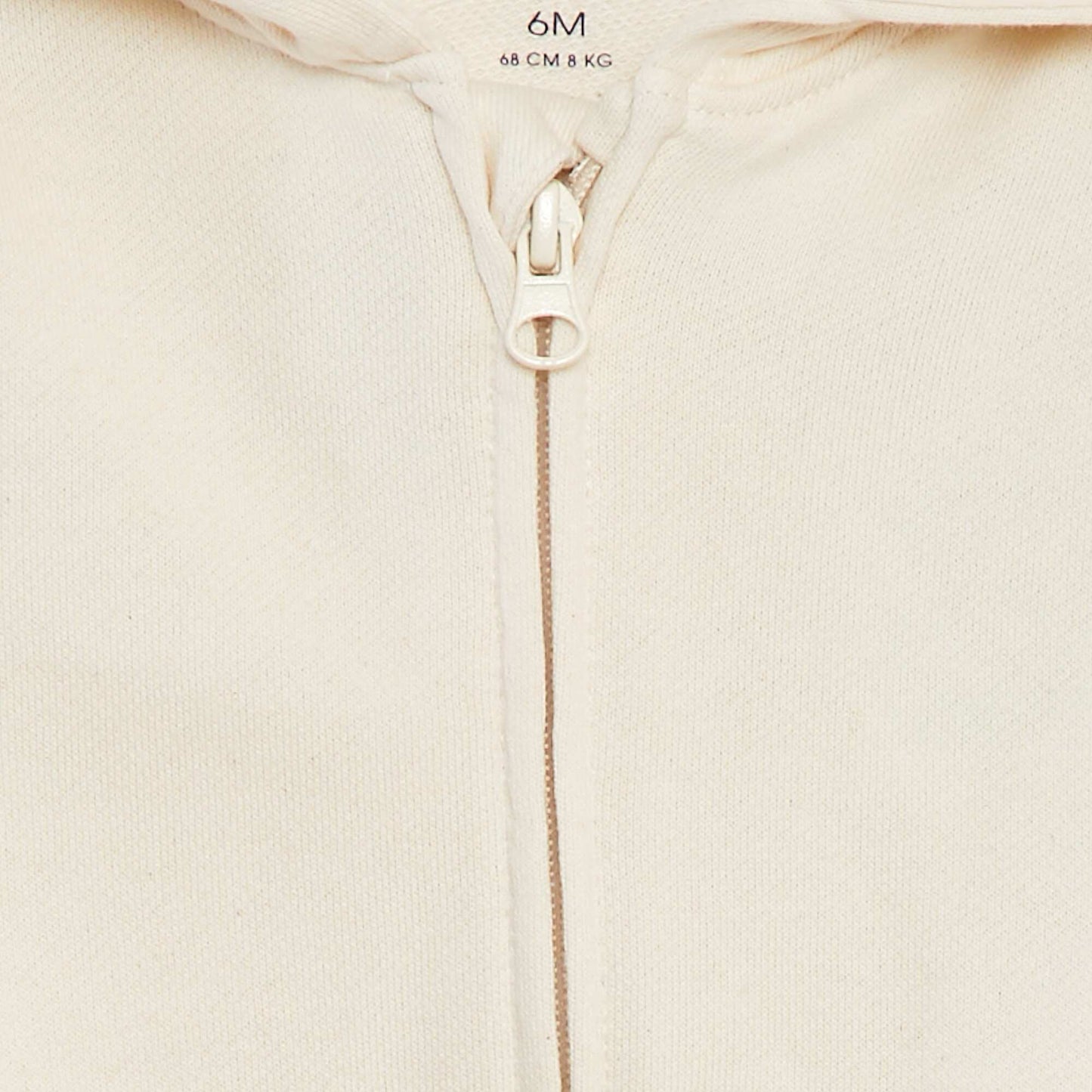 Plain zip-up hoodie WHITE