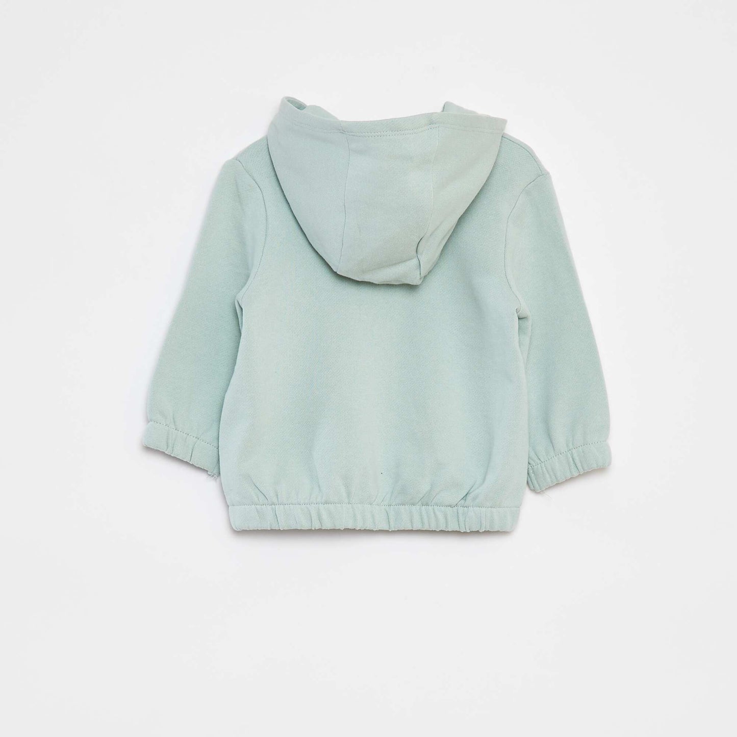 Plain zip-up hoodie BLUE