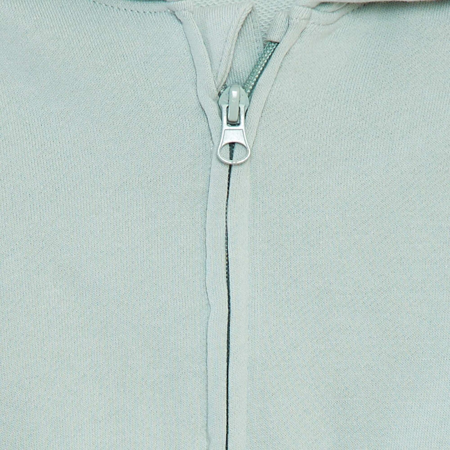 Plain zip-up hoodie BLUE