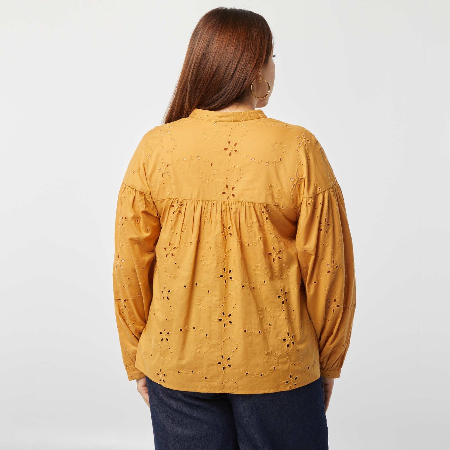 Broderie anglaise blouse BEIGE