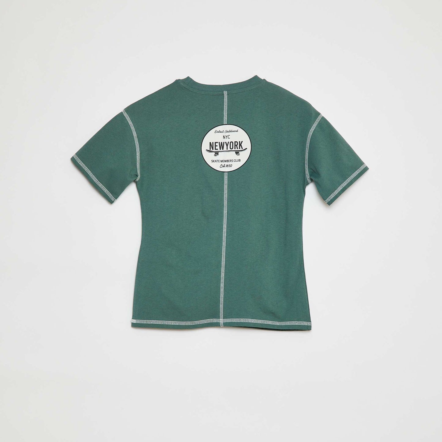 Short-sleeved T-shirt with detail GREEN