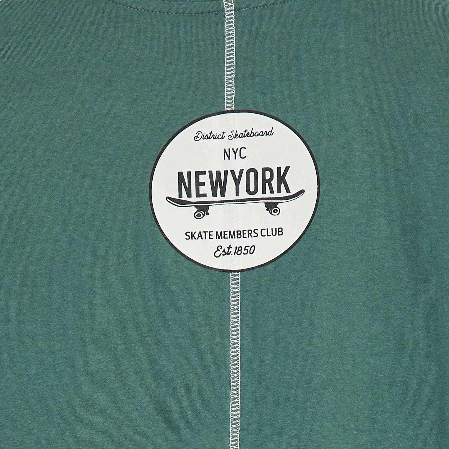 Short-sleeved T-shirt with detail GREEN