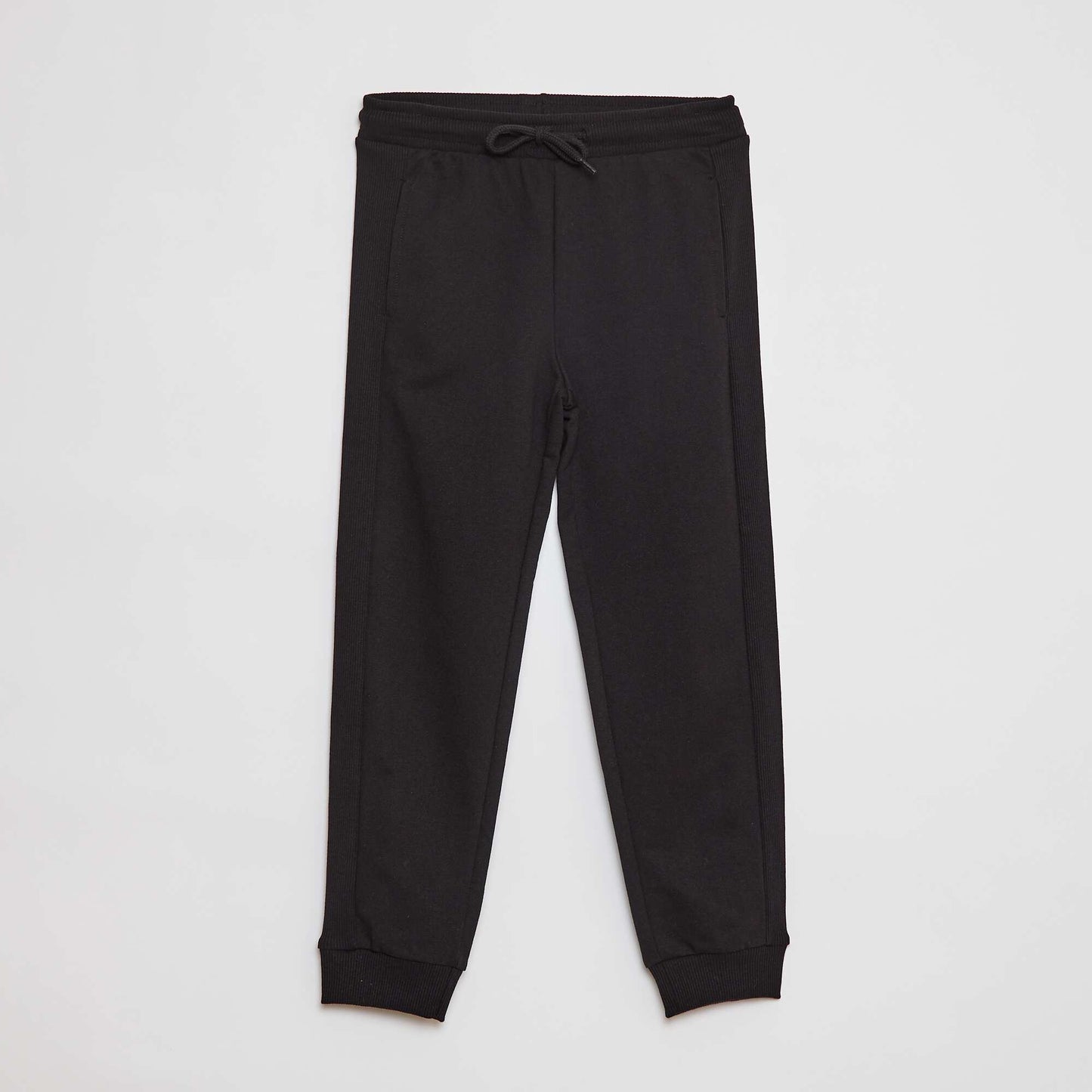 Plain joggers with pockets BLACK