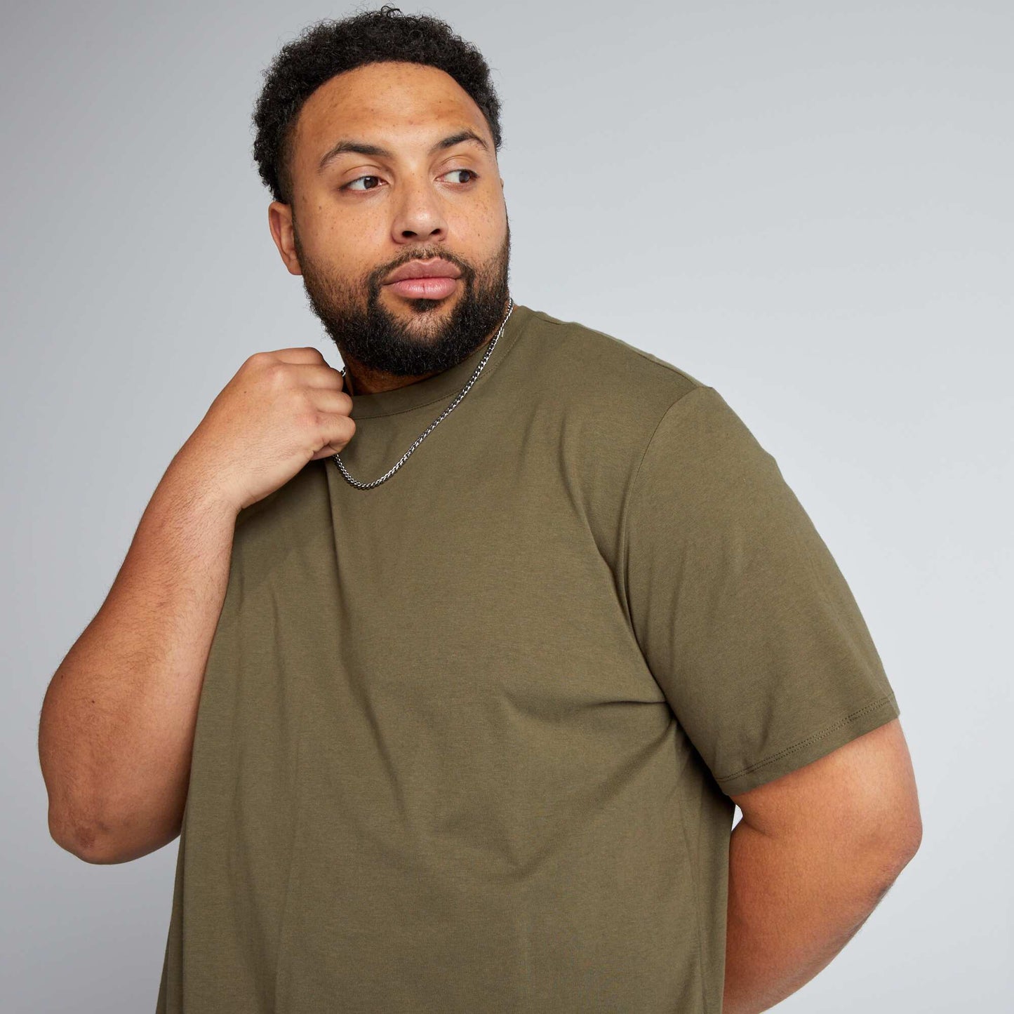 Pure cotton T-shirt KHAKI