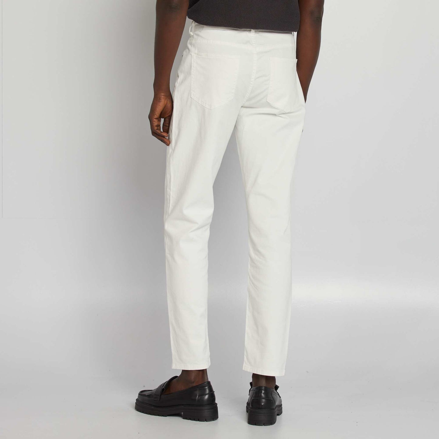 Slim 5-pocket chinos - L32 WHITE