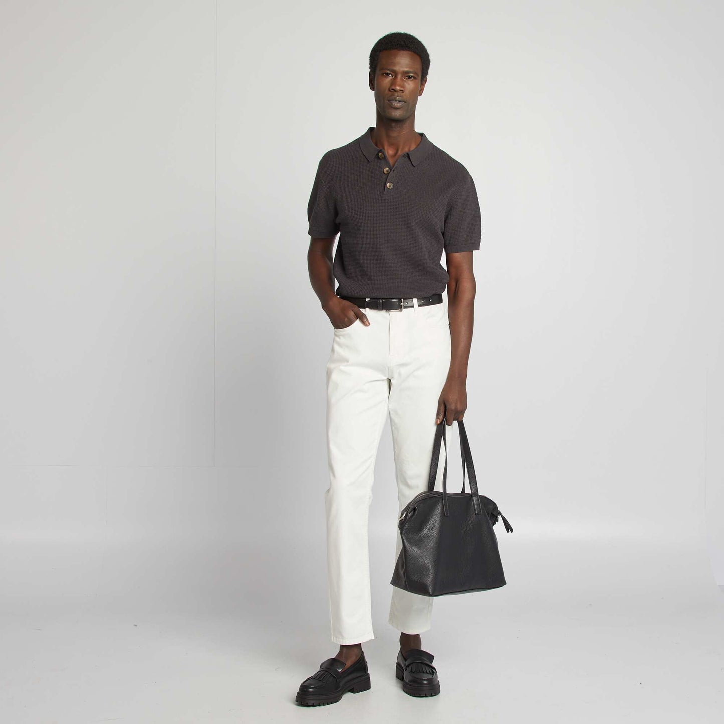 Slim 5-pocket chinos - L32 WHITE