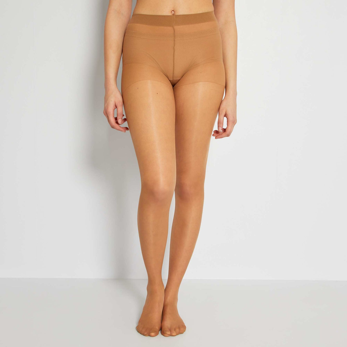 Pack of 2 pairs of 20D voile tights ORANGE