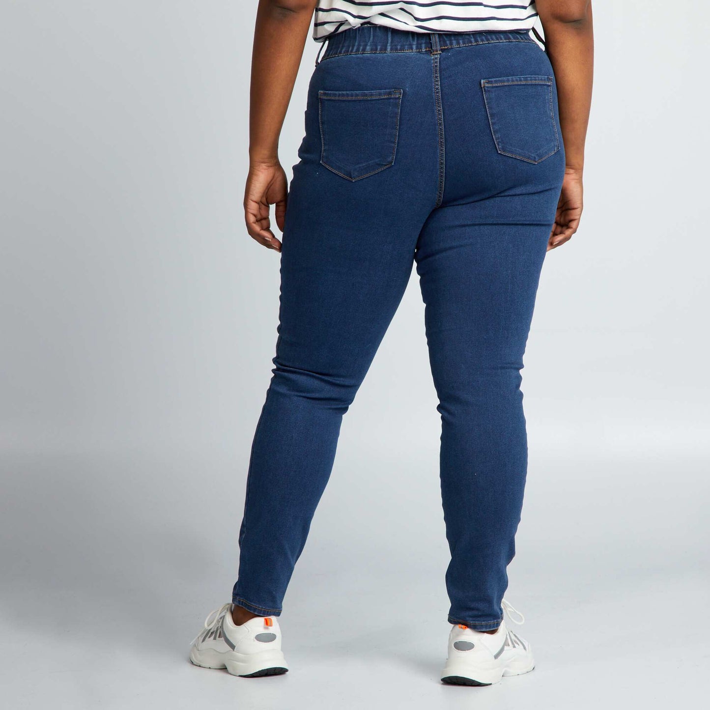 Regular-fit stretch high-waist jeggings BLUE