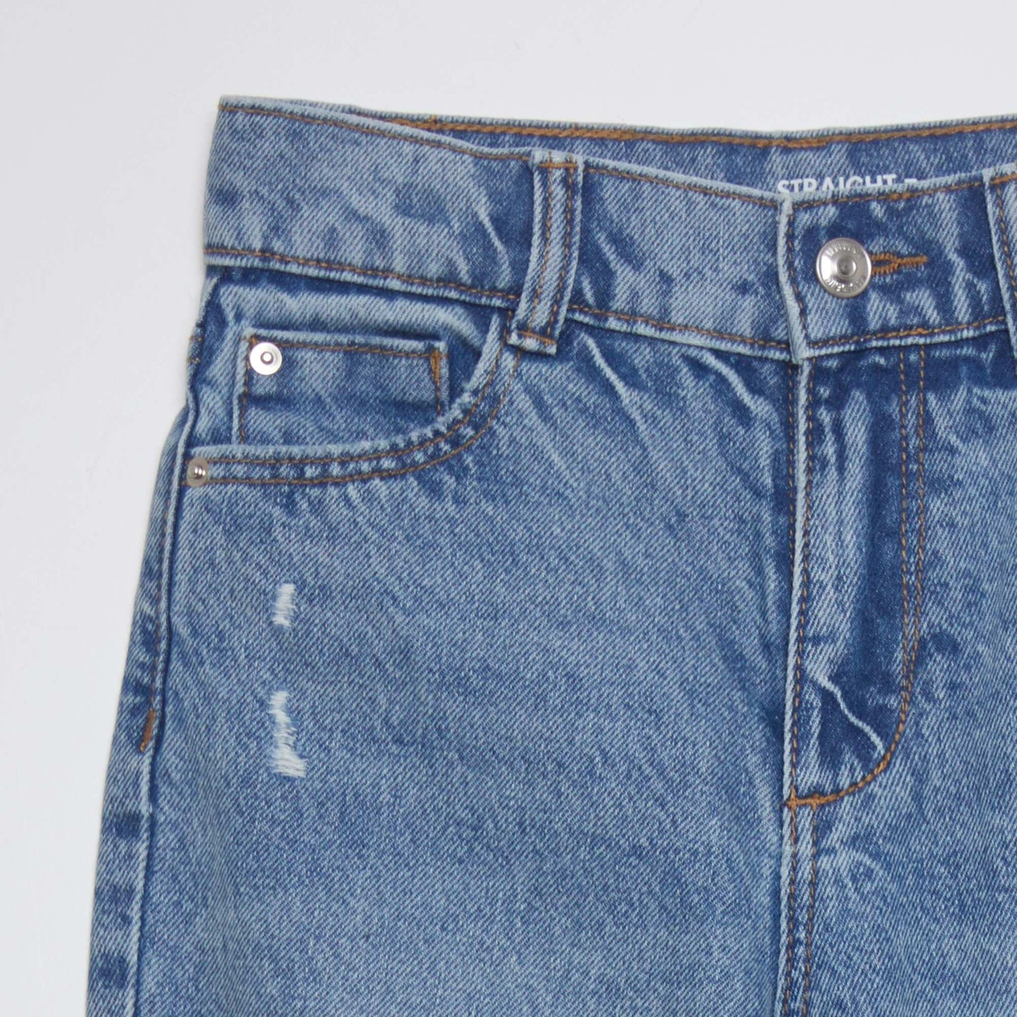 High-rise straight jeans BLUE