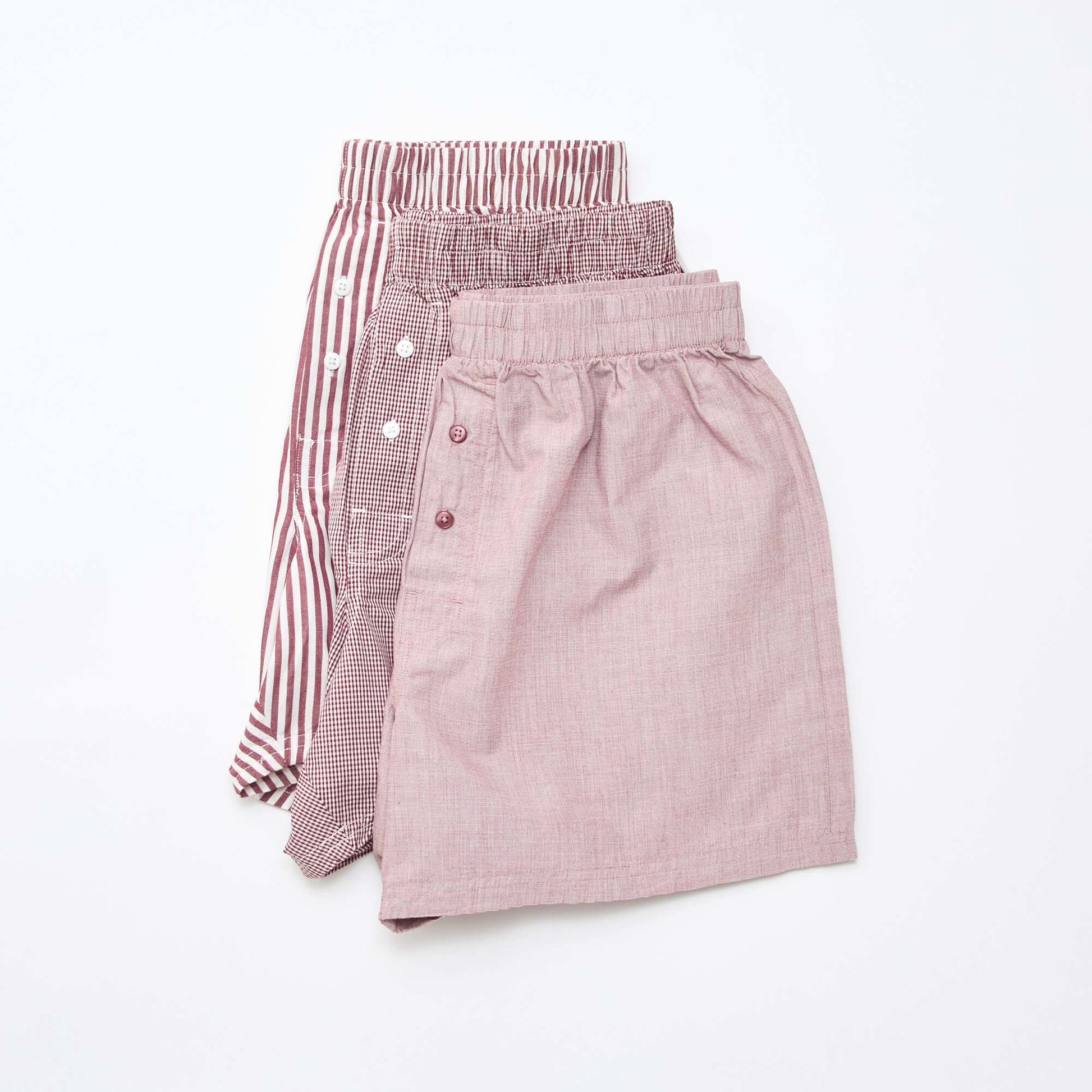 3 pairs of boxer shorts RED