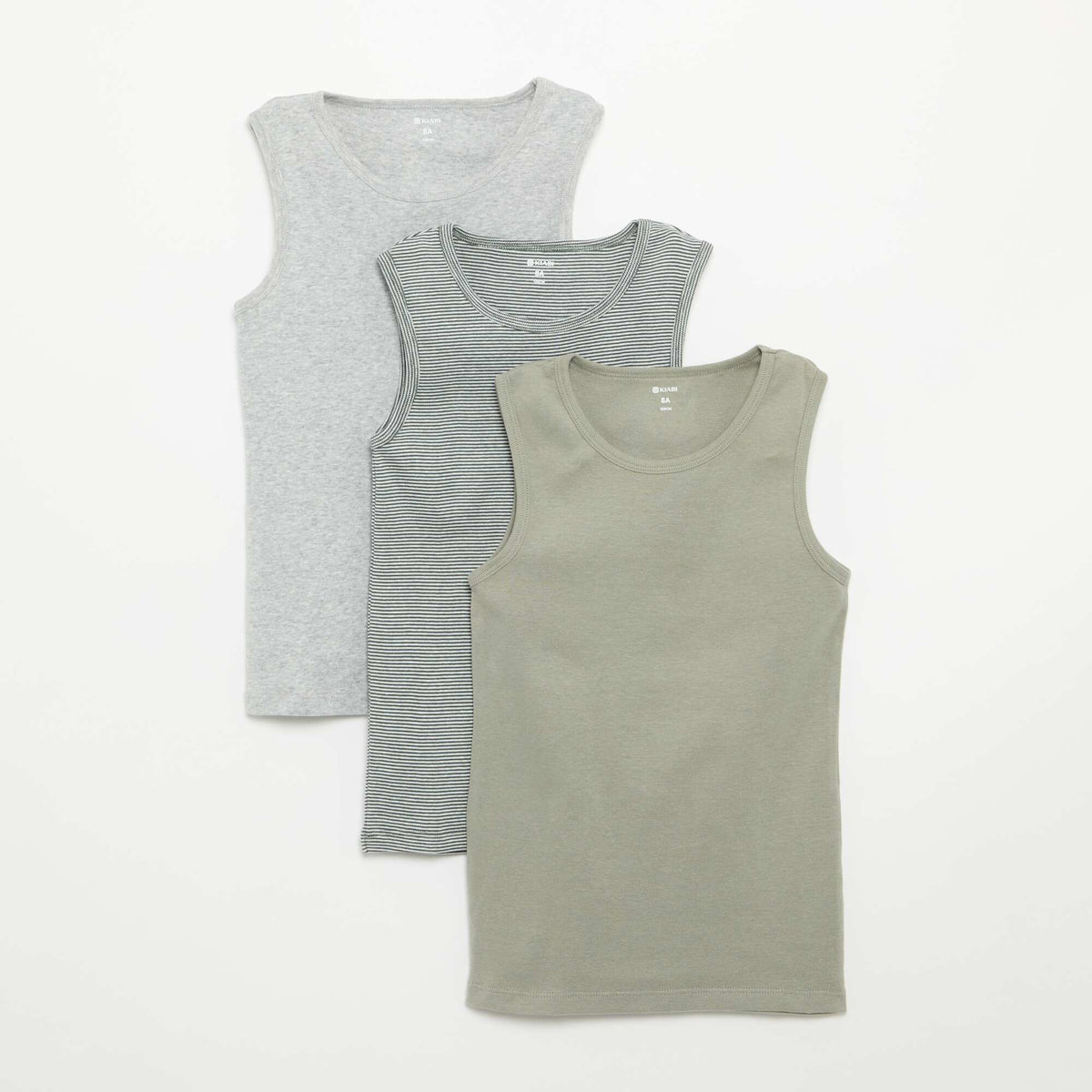 Pack of 3 Tank Tops KHAKI