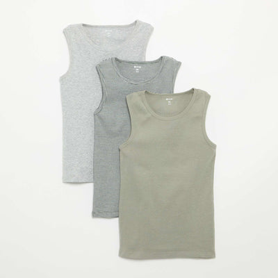 Pack of 3 Tank Tops KHAKI