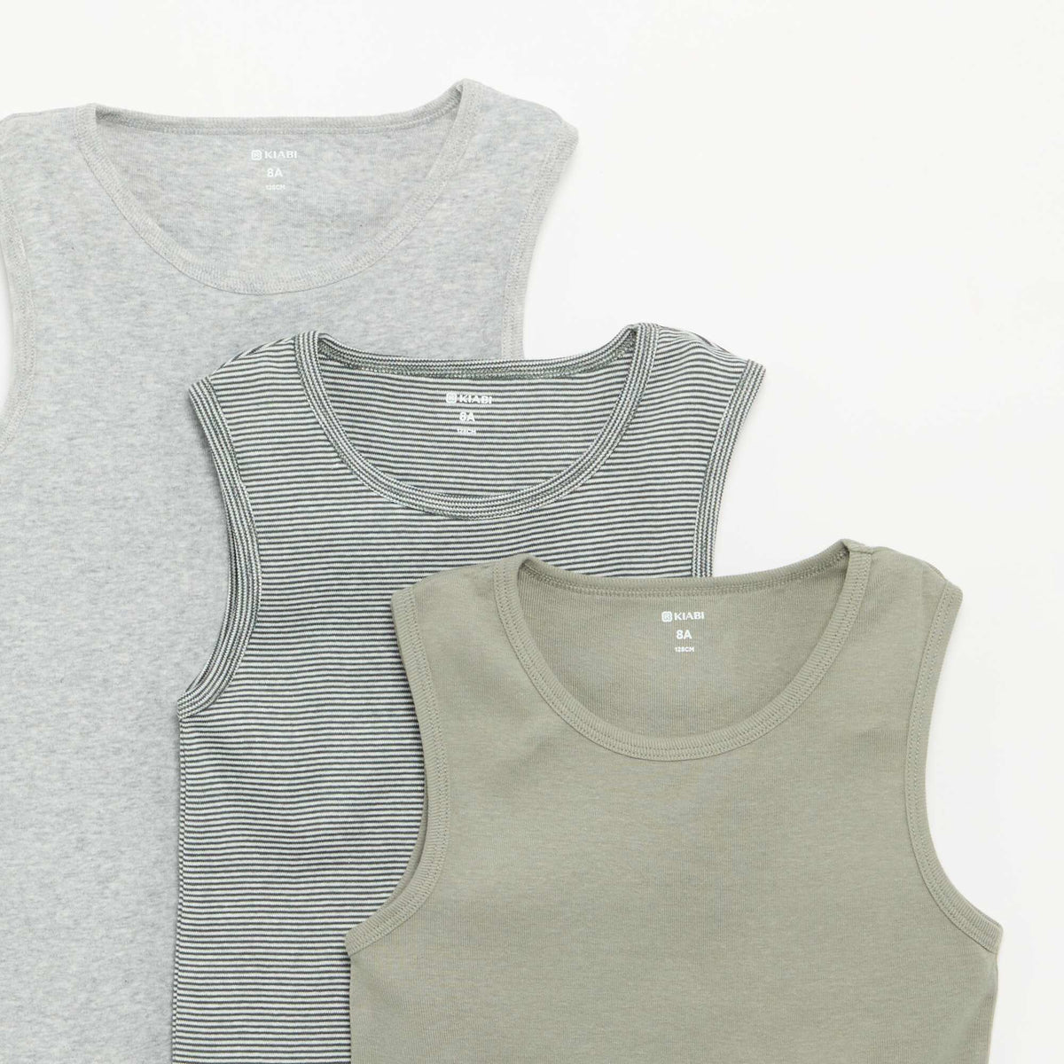 Pack of 3 Tank Tops KHAKI
