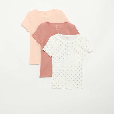Pack of 3 T-shirts BEIGE