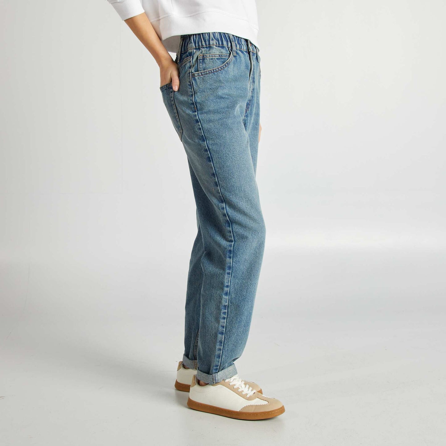 Paperbag jeans BLUE