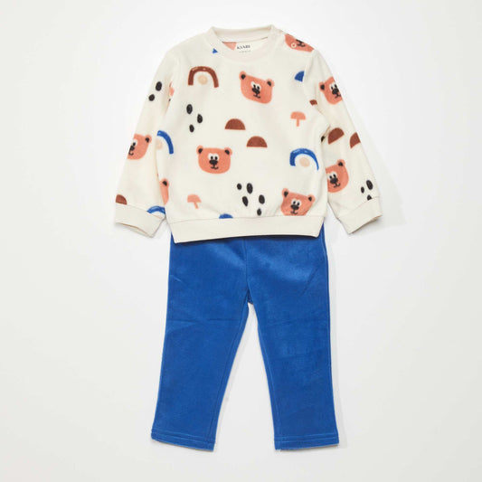 Fleece pyjama set - 2-piece set AO_BEAR