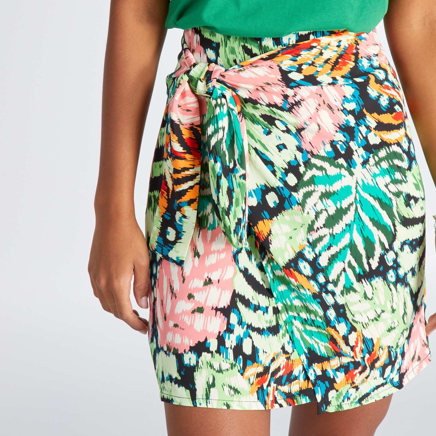 Short printed skirt TROPICAL