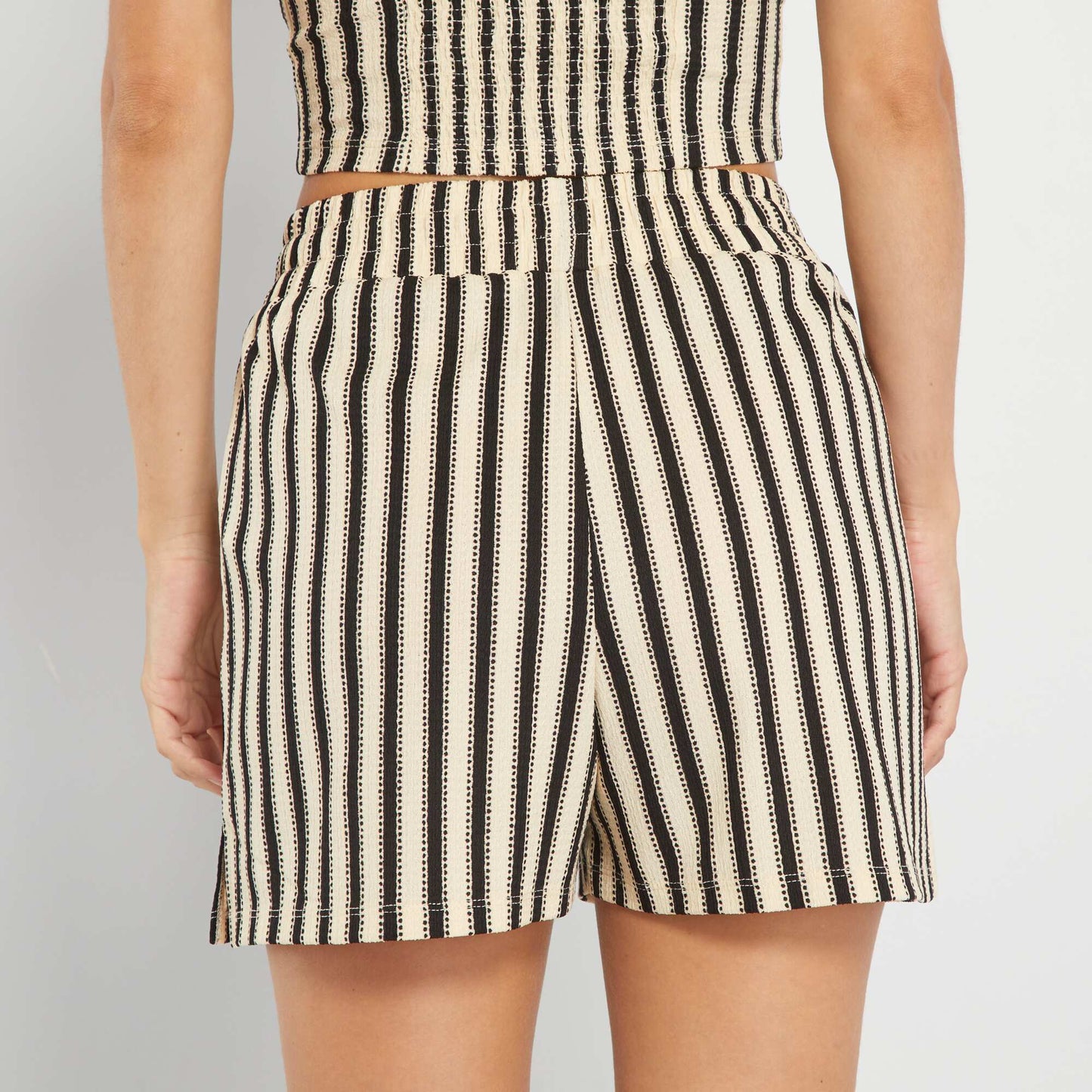 Flowing striped shorts NAVY STRIPE