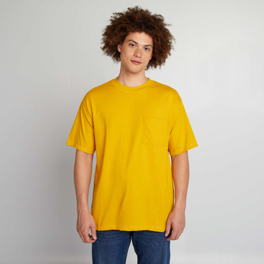 Plain loose-fit T-shirt YELLOW