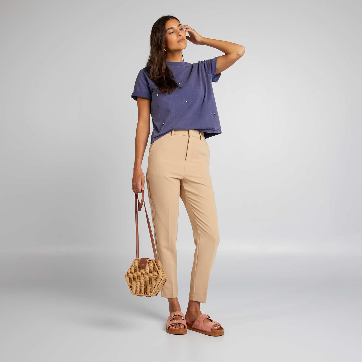 Cigarette trousers BEIGE