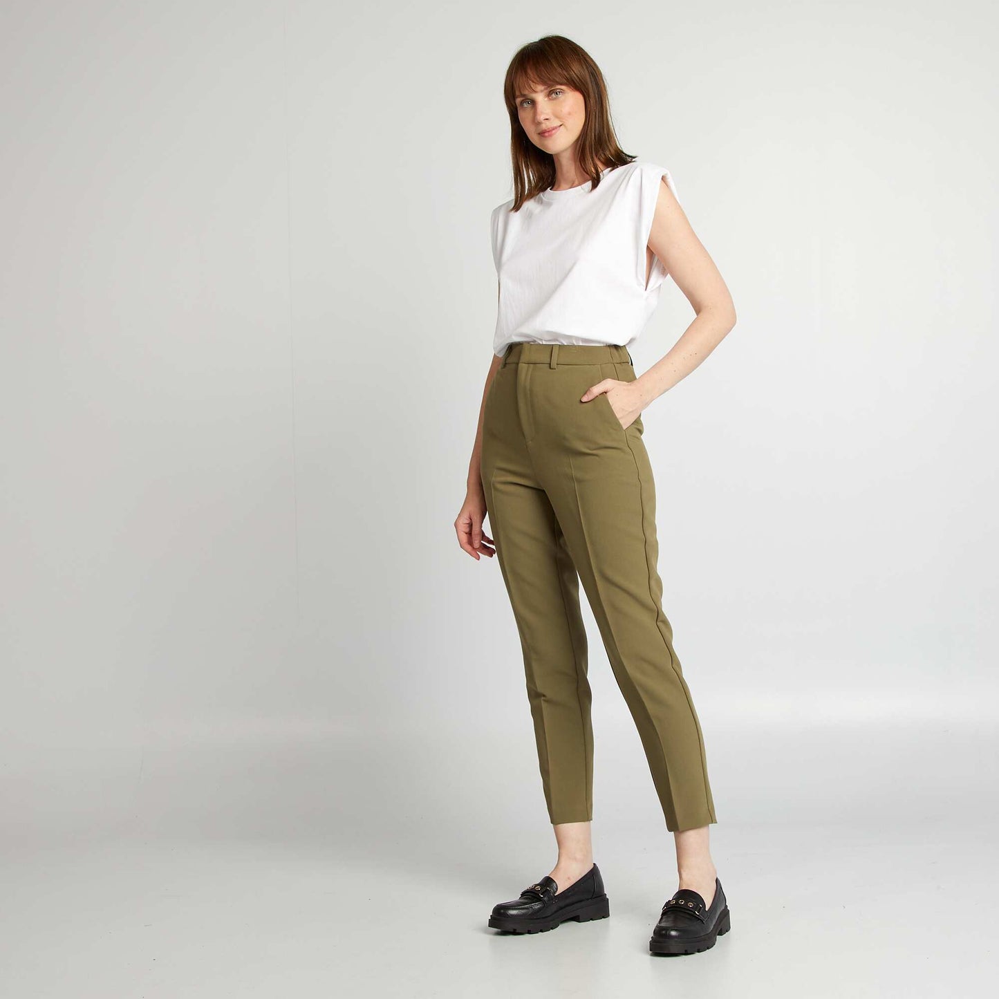 Cigarette trousers KHAKI