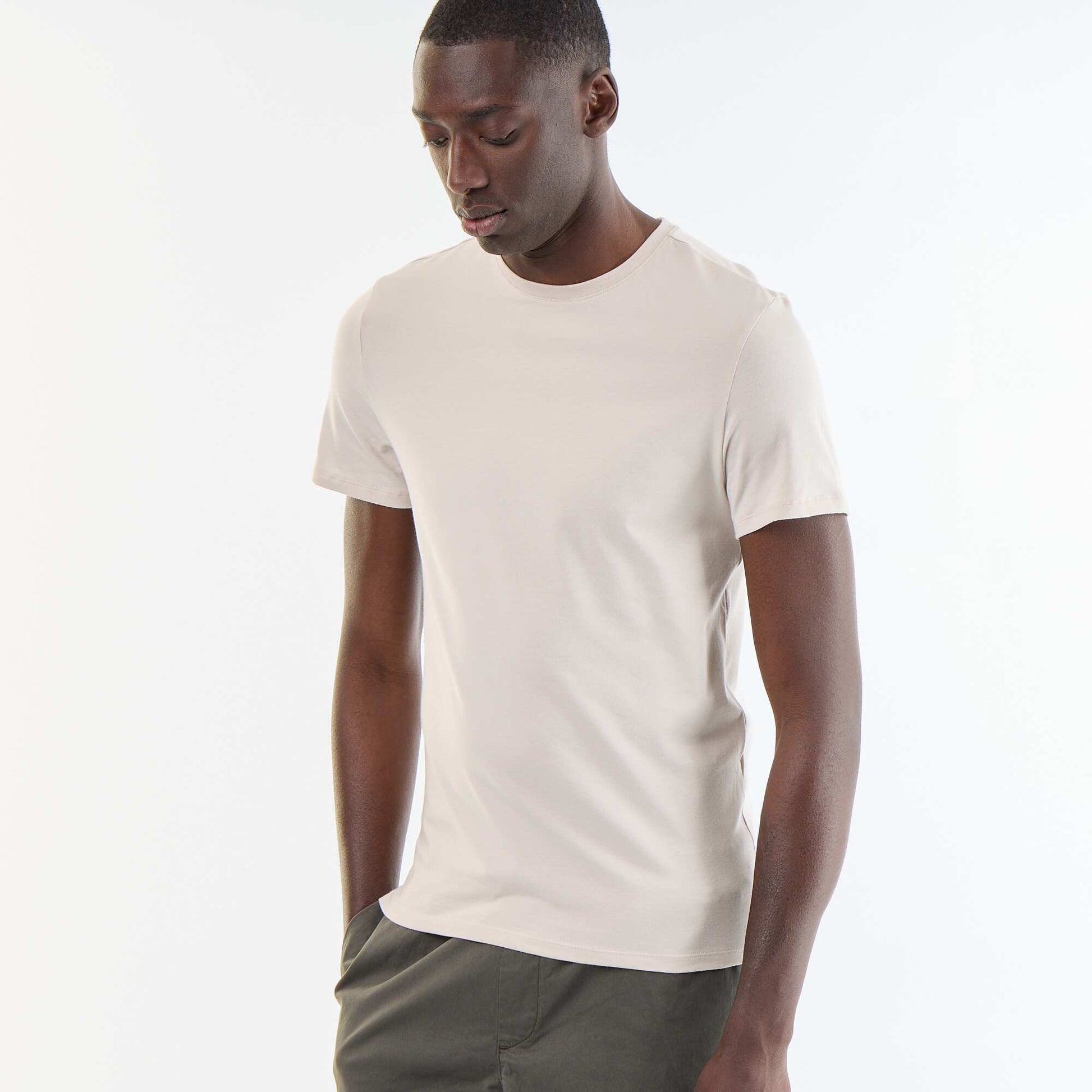 Plain T-shirt - Slim fit GREY