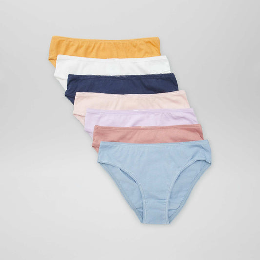 Pack of 7 plain briefs BLUE