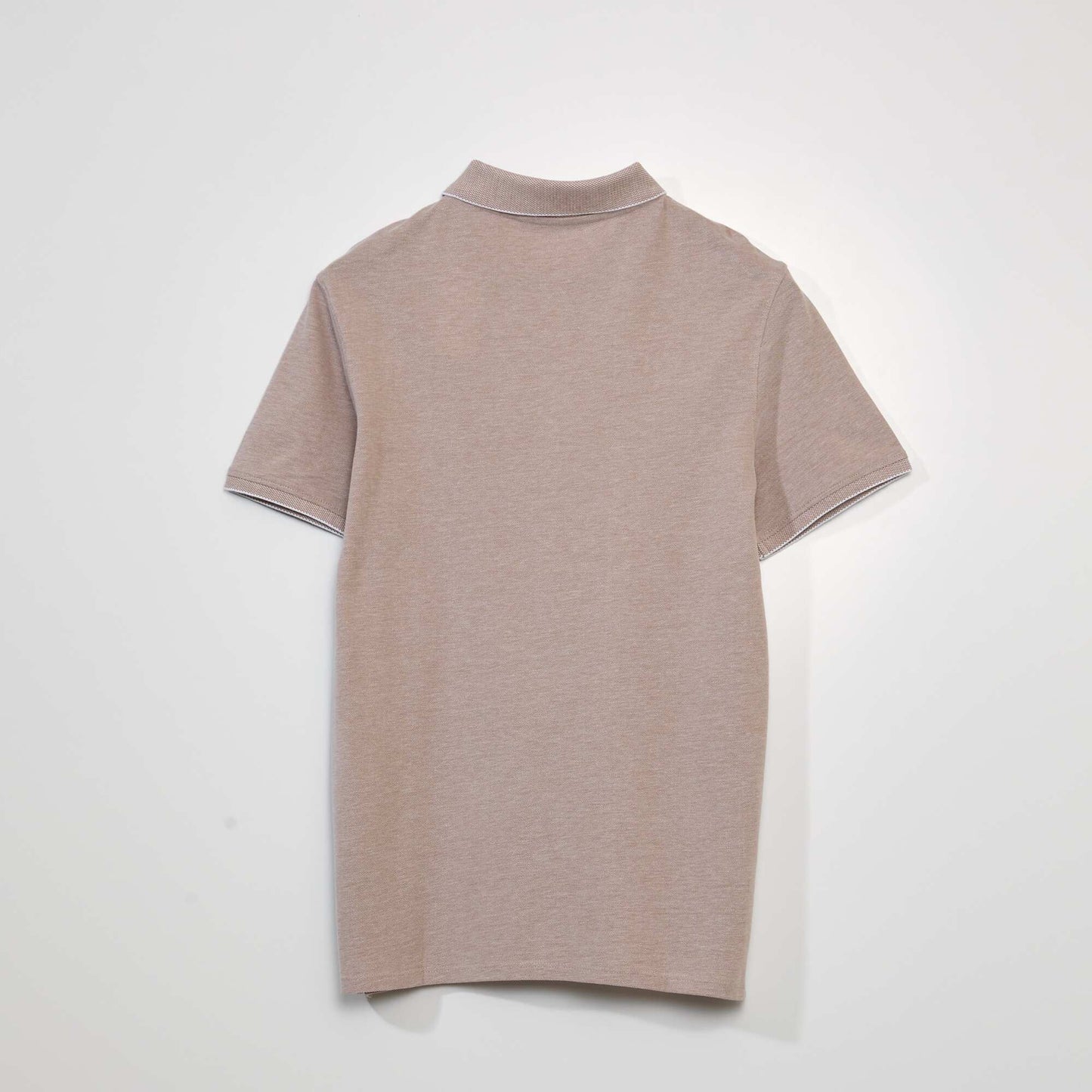 Cotton piqué polo shirt BEIGE