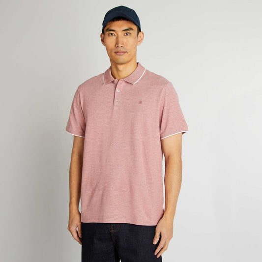 Cotton piqué polo shirt RED